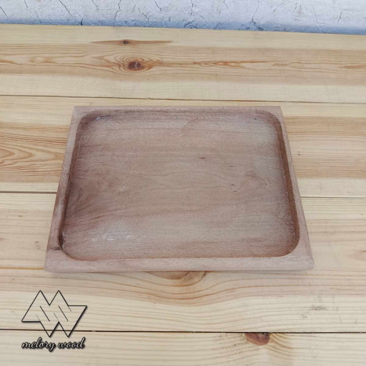 سینی مستطیلی چوب چنار سایز کوچک کد d578 — تصویر ۴