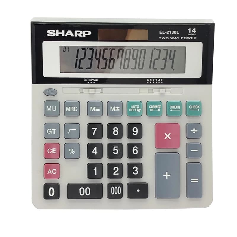 ماشین حساب شارپ مدل EL-2130L — تصویر ۳