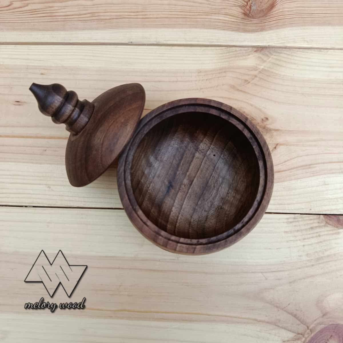 قندان چوب گردو کد d563 — تصویر ۴