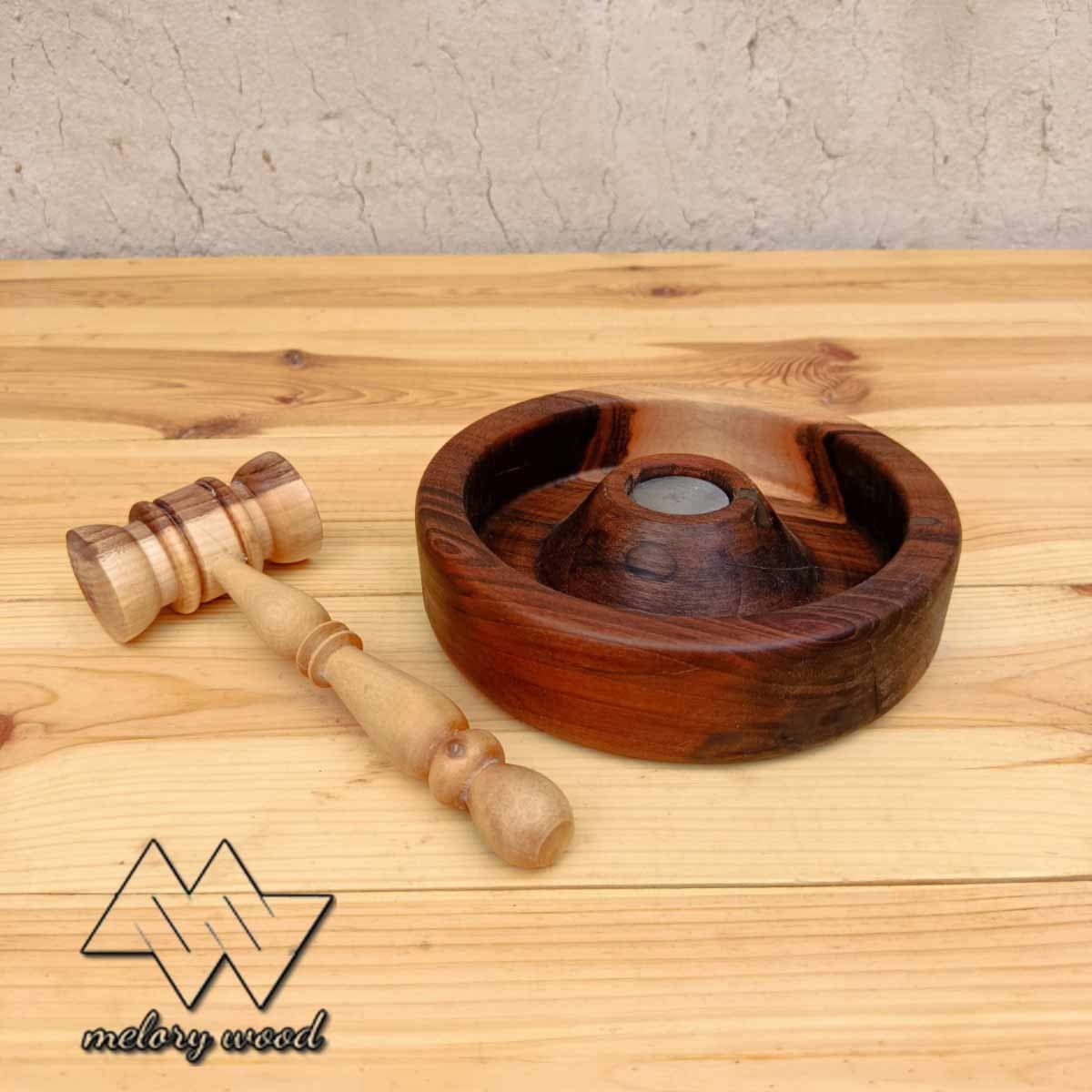 گردو شکن چوب گردو یک تکه با چکش کد d524 — تصویر ۷