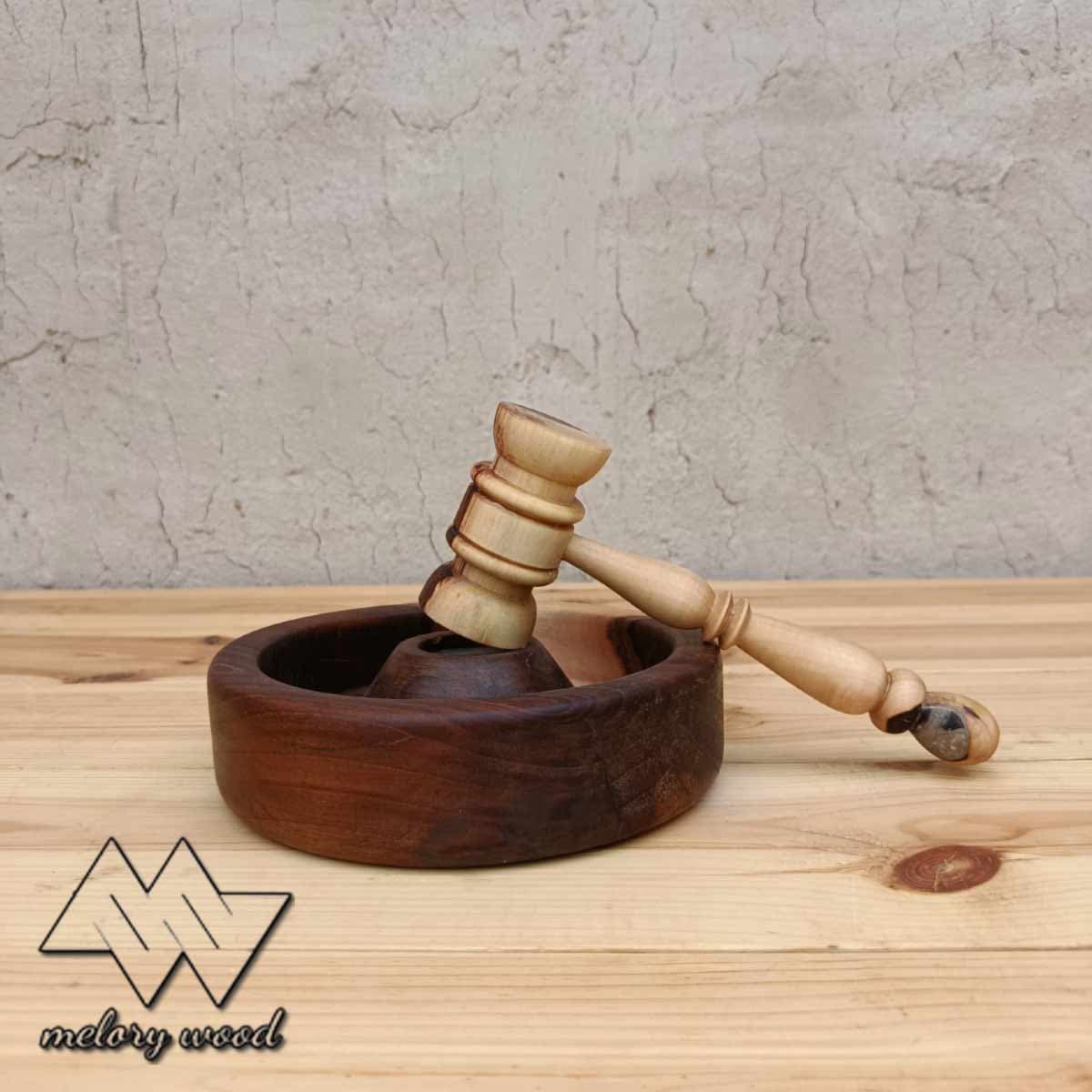 گردو شکن چوب گردو یک تکه با چکش کد d524 — تصویر ۹