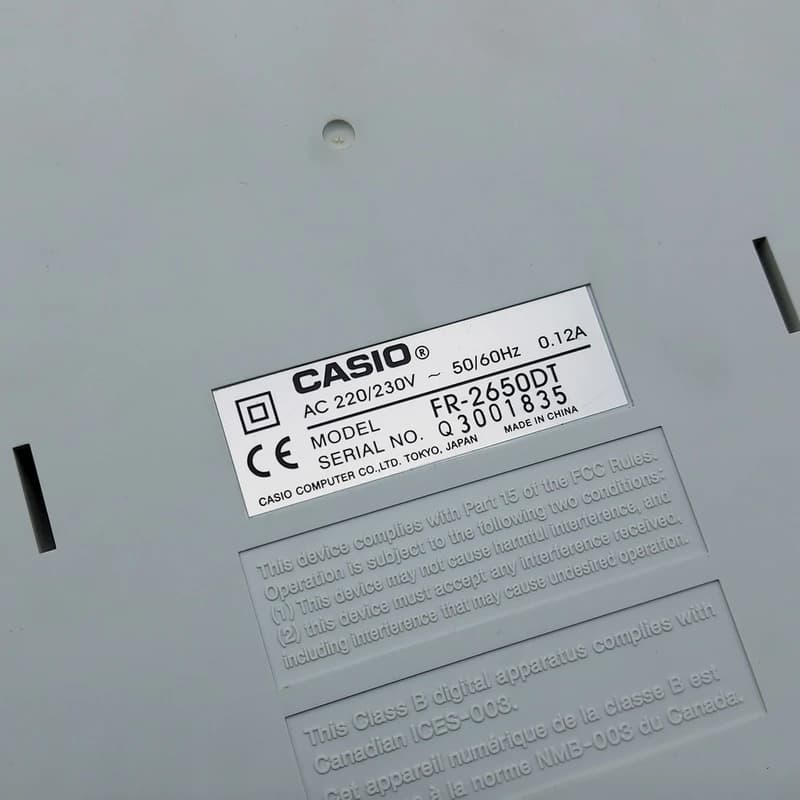 ماشین حساب کاسیو مدل FR-2650DT — تصویر ۴