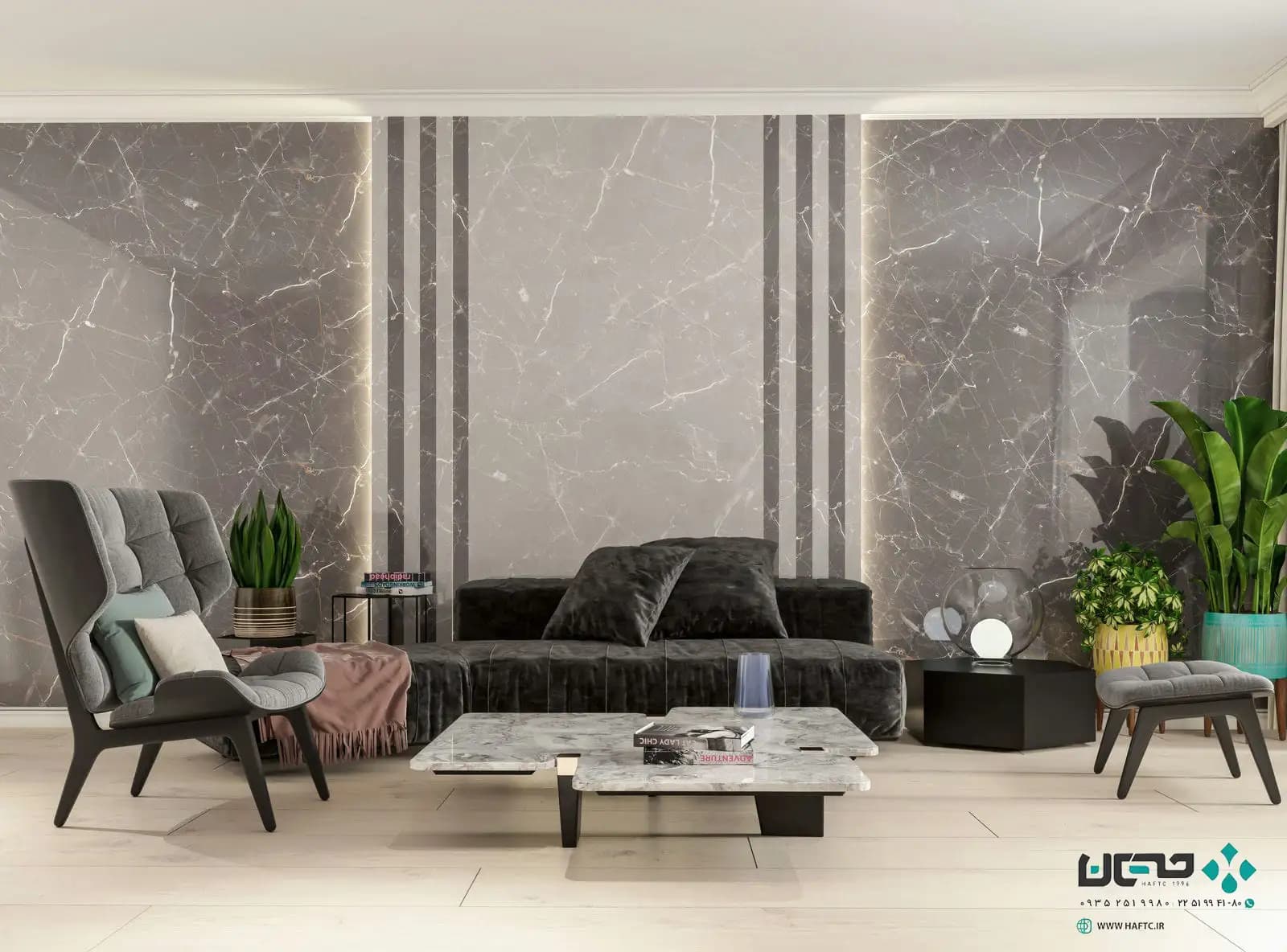 سرامیک عقیق مدل هنری 120*60 طوسی روشن نانوپولیش