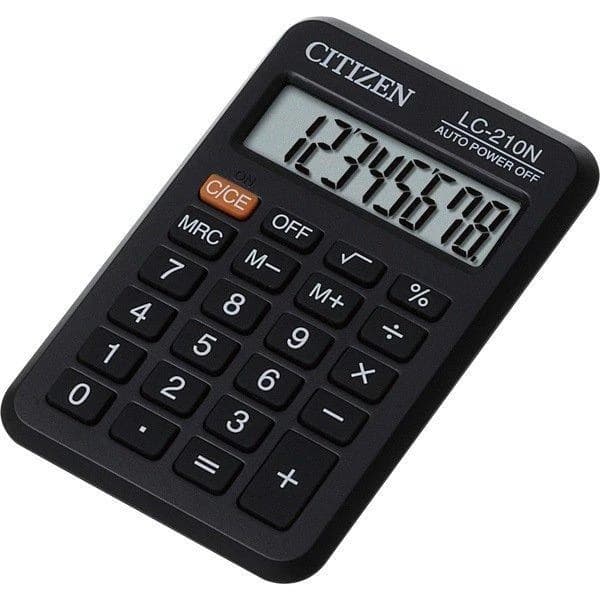 ماشین حساب جیبی سیتیزن مدل LC-210N — تصویر ۳