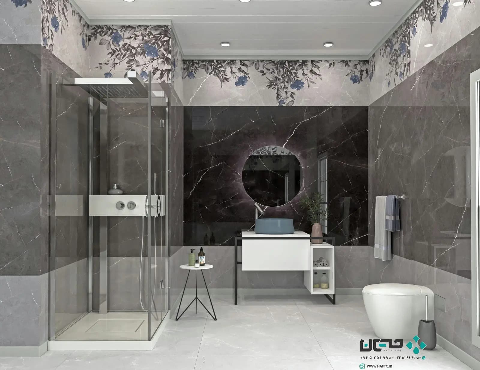 سرامیک عقیق مدل هایوید 120*60 طوسی تیره نانوپولیش