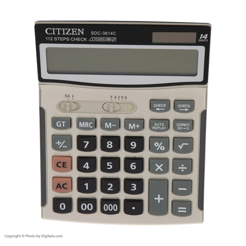 ماشین حساب سیتیزن مدل SDC-3814C — تصویر ۶
