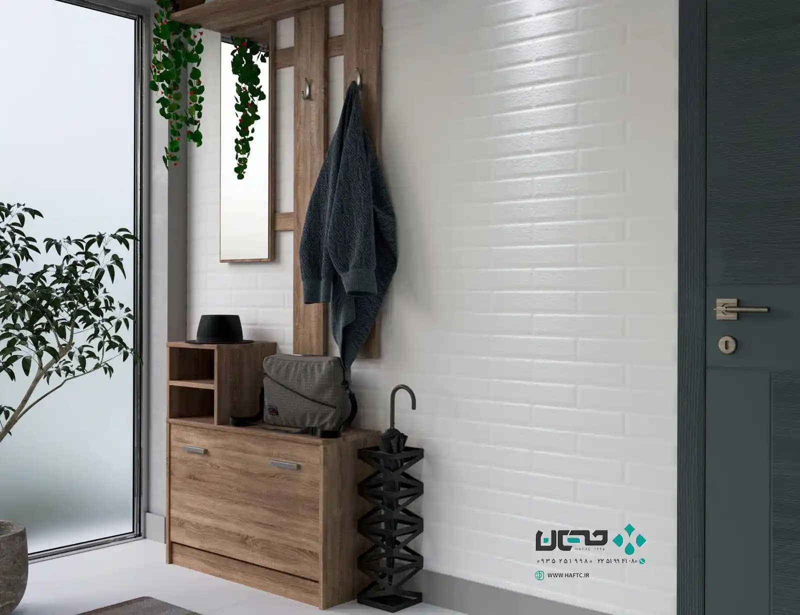 سرامیک عقیق مدل بریک استون 120*40 سفید مات