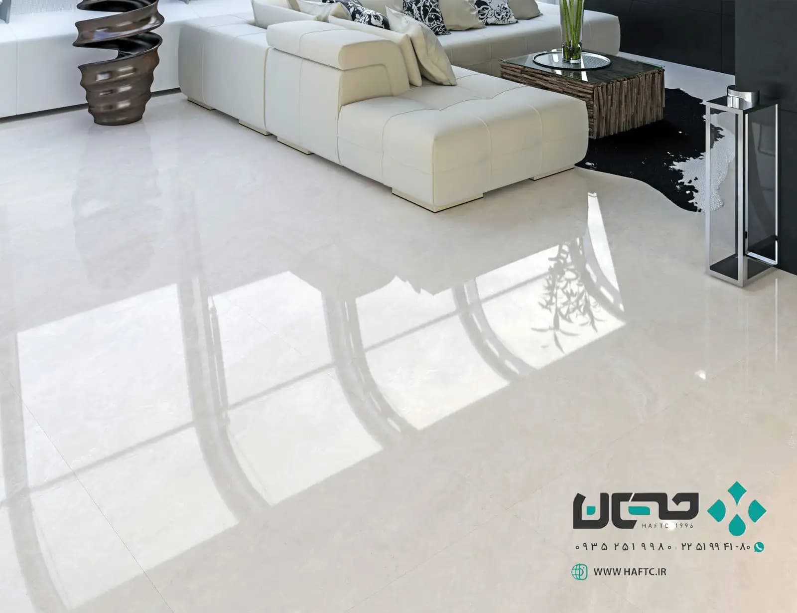 سرامیک عقیق مدل ماریکا 100*100 کرم نانو پولیش