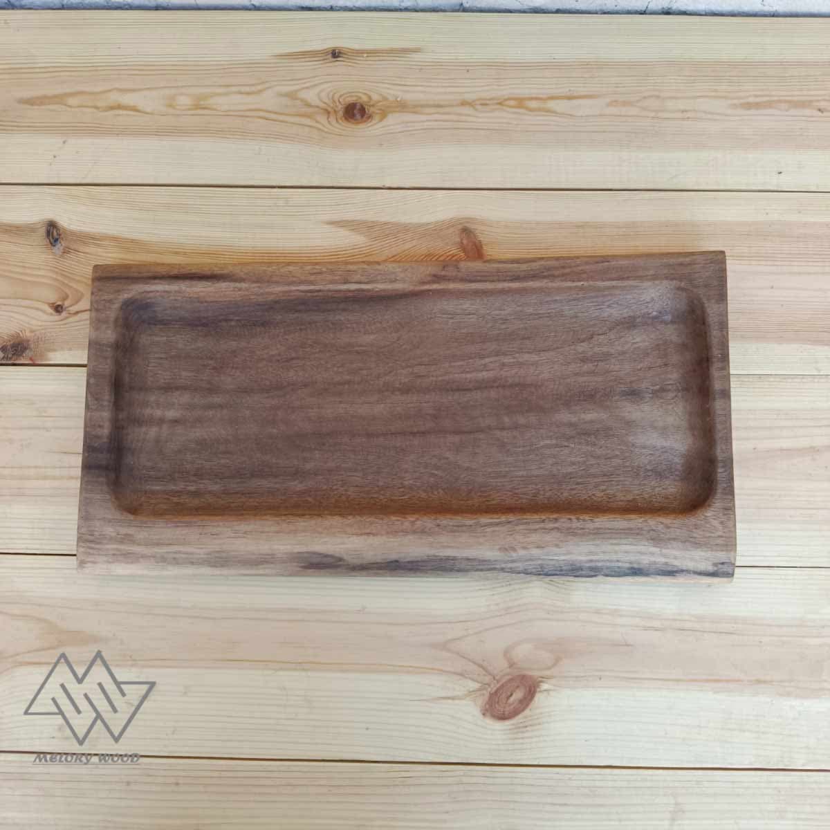 سینی چوب گردو یک تکه قابل شست و شو d429 — تصویر ۷