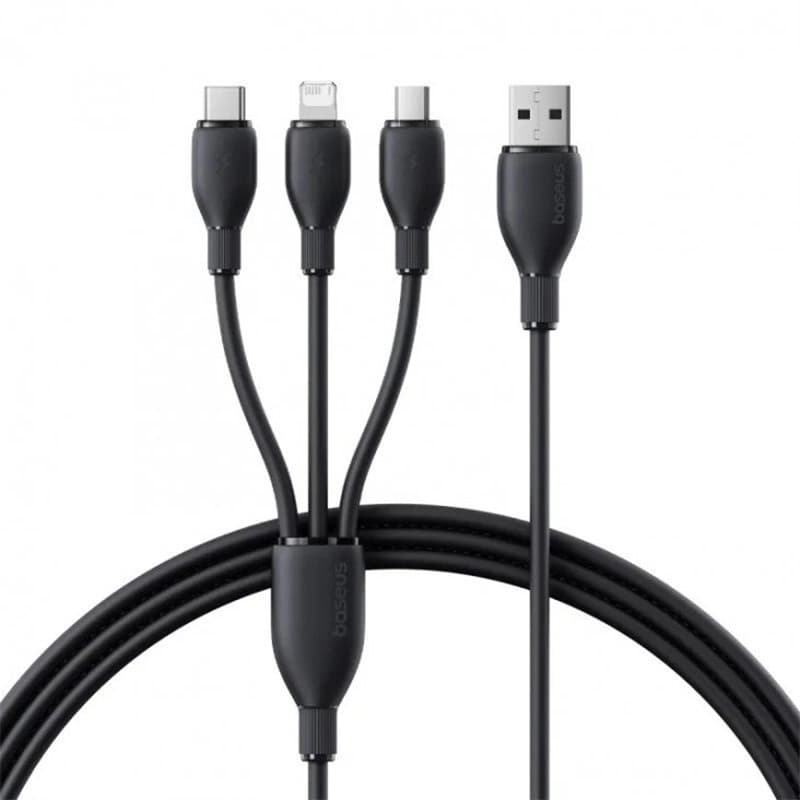 کابل فست شارژ باسئوس USB-A به Micro USB / Lightning / USB-C مدل Ultra Fast — تصویر ۴