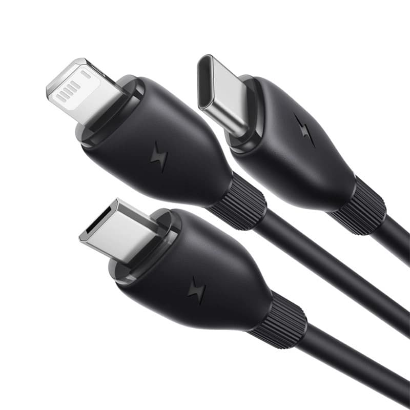 کابل فست شارژ باسئوس USB-A به Micro USB / Lightning / USB-C مدل Ultra Fast — تصویر ۳