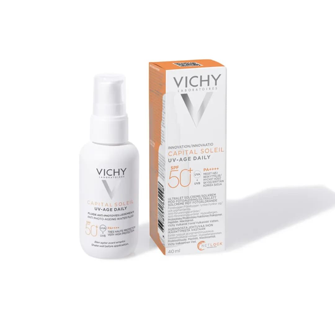 کرم ضد آفتاب بی رنگ ضد چروک ویشی CAPITAL SOLEIL SPF50 UV-AGE DAILY حجم 40 میلی لیتری — تصویر ۵