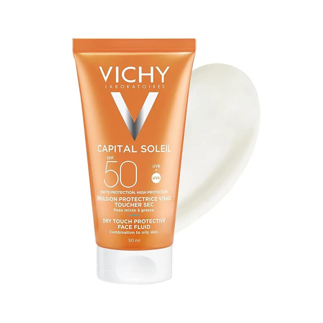 کرم ضد آفتاب بی رنگ ویشی CAPITAL SOLEIL SPF50 EMULSION حجم 50 میلی لیتری — تصویر ۶