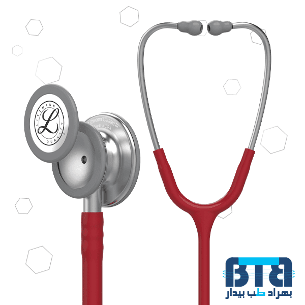 گوشی لیتمن کلاسیک 3 کبود مدل Littmann classic III burgundy 5627