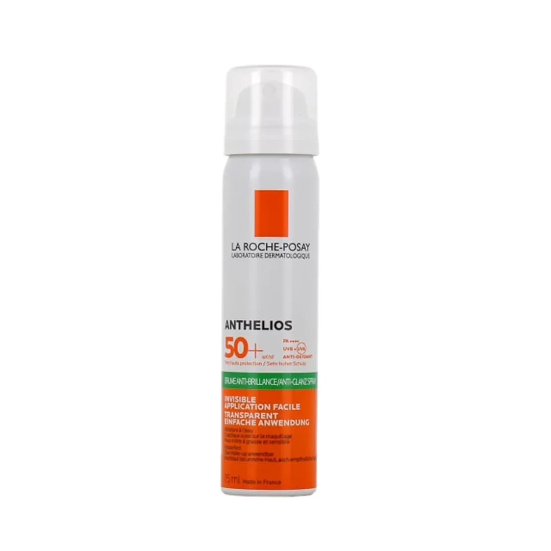 اسپری ضد آفتاب ضد براقی بی رنگ لاروش پوزای ANTHELIOS SPF50 BRUME ANTI-BRILLANCE حجم 75 میلی لیتری — تصویر ۲