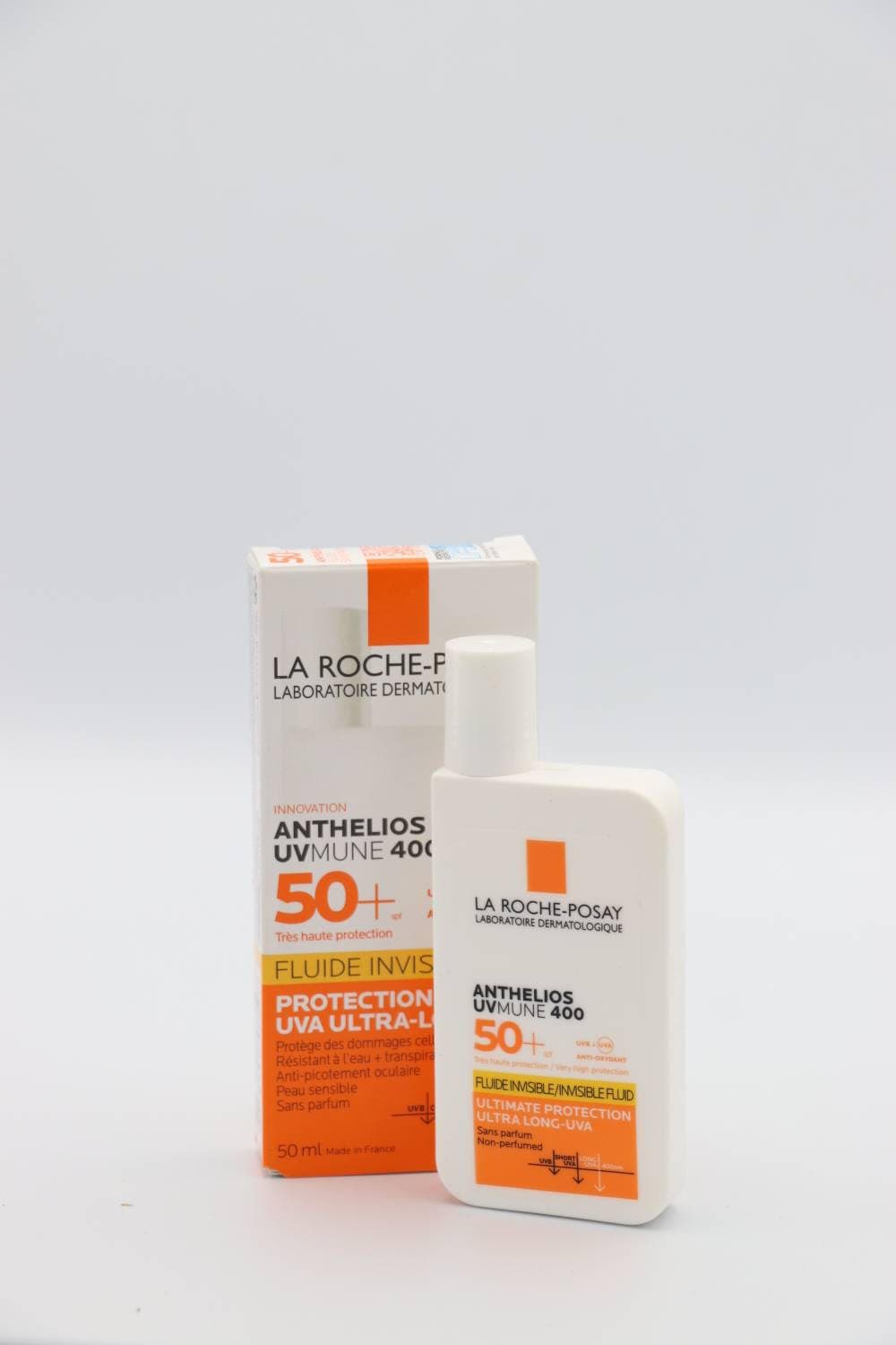کرم ضد آفتاب بی رنگ لاروش پوزای ANTHELIOS UVMUNE 400 SPF50 FLUID INVISIBLE حجم 50 میلی لیتری — تصویر ۱۰