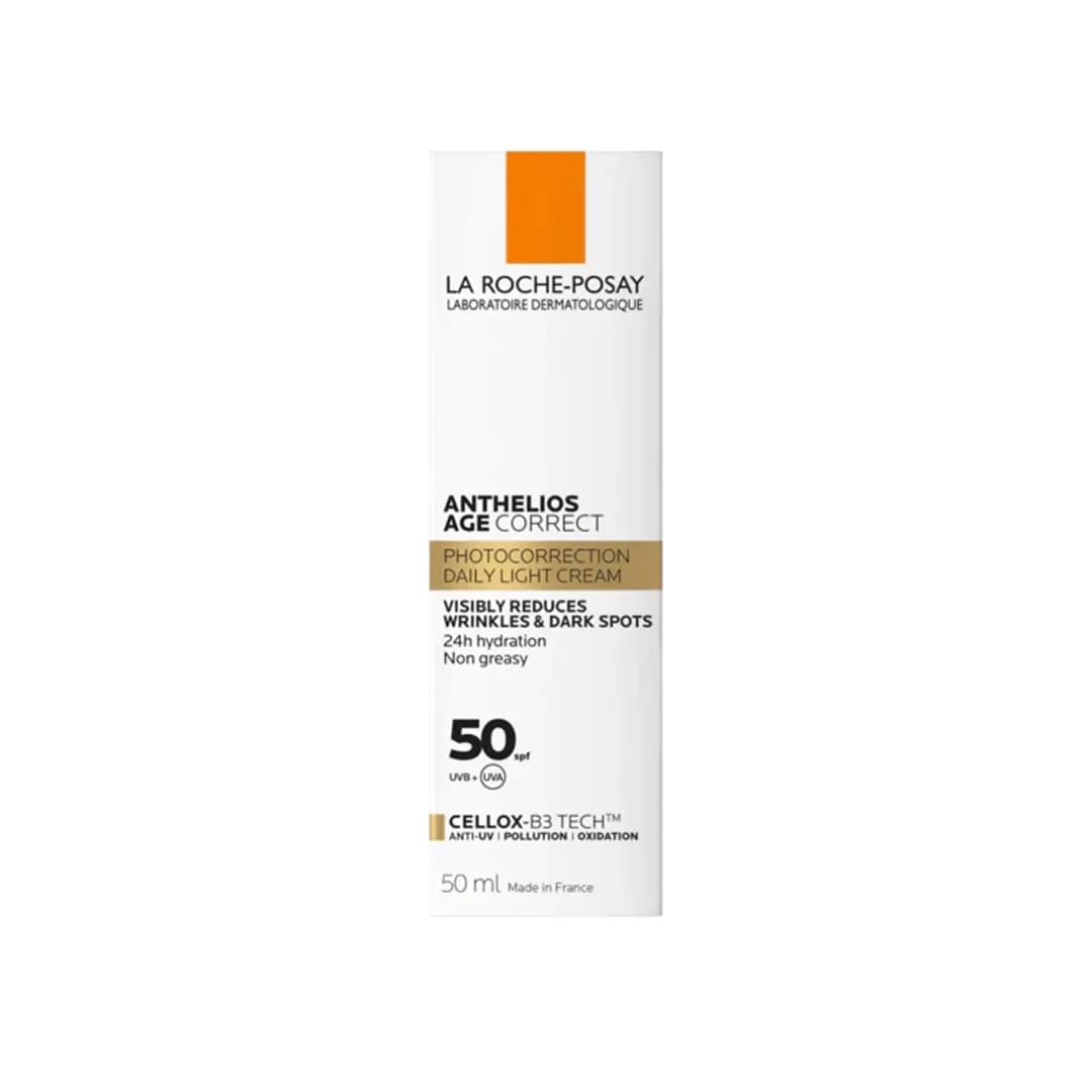 کرم ضد آفتاب ضد چروک بی رنگ لاروش پوزای ANTHELIOS GEL CORRECT SPF50 حجم 50 میلی لیتری — تصویر ۱۱