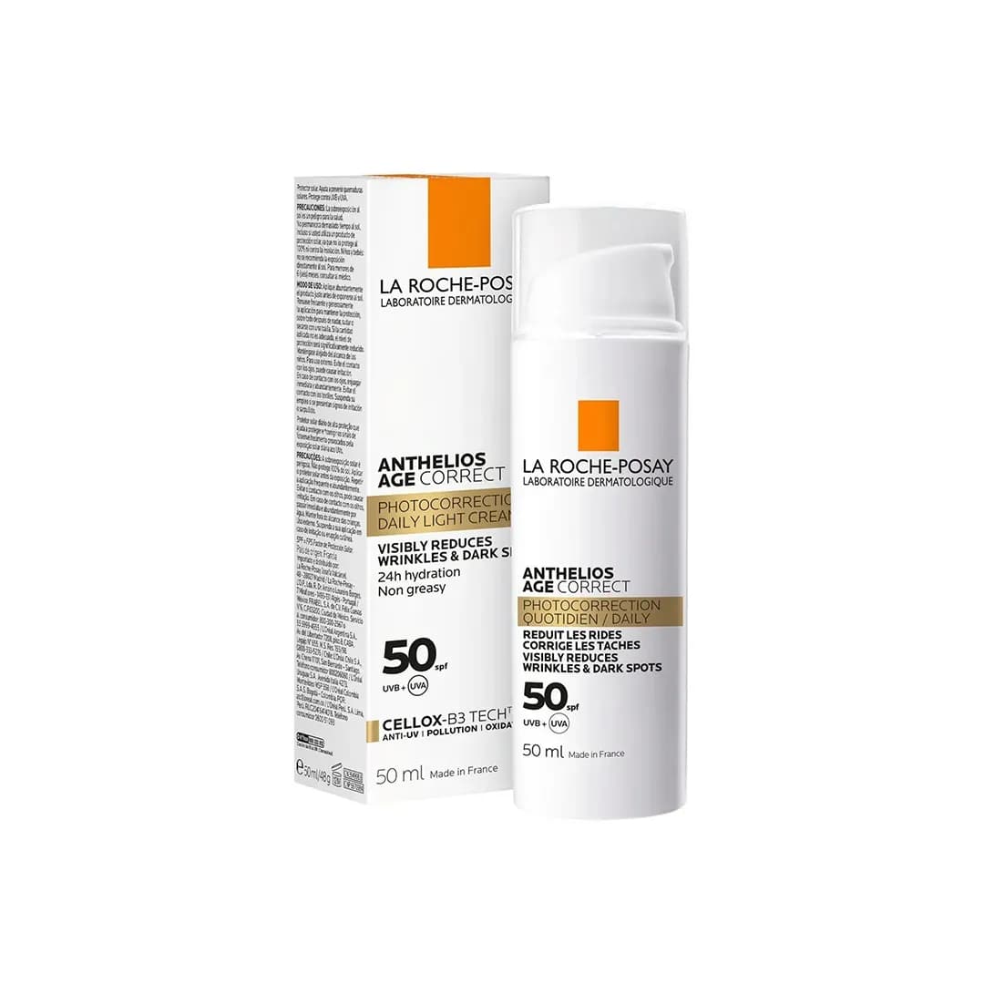 کرم ضد آفتاب ضد چروک بی رنگ لاروش پوزای ANTHELIOS GEL CORRECT SPF50 حجم 50 میلی لیتری — تصویر ۸