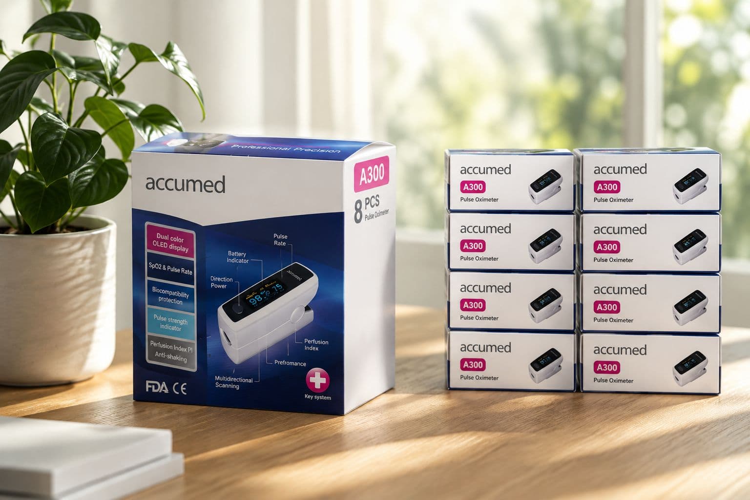 پالس اکسیمتر اکیومد accumed مدل A300 — تصویر ۱۱