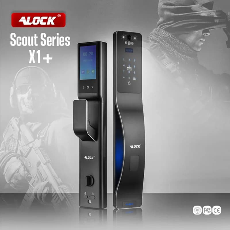 قفل اثر انگشتی دیجیتال و دستگیره تشخیص چهره ALOCK مدل Scout series (X1+) — تصویر ۹