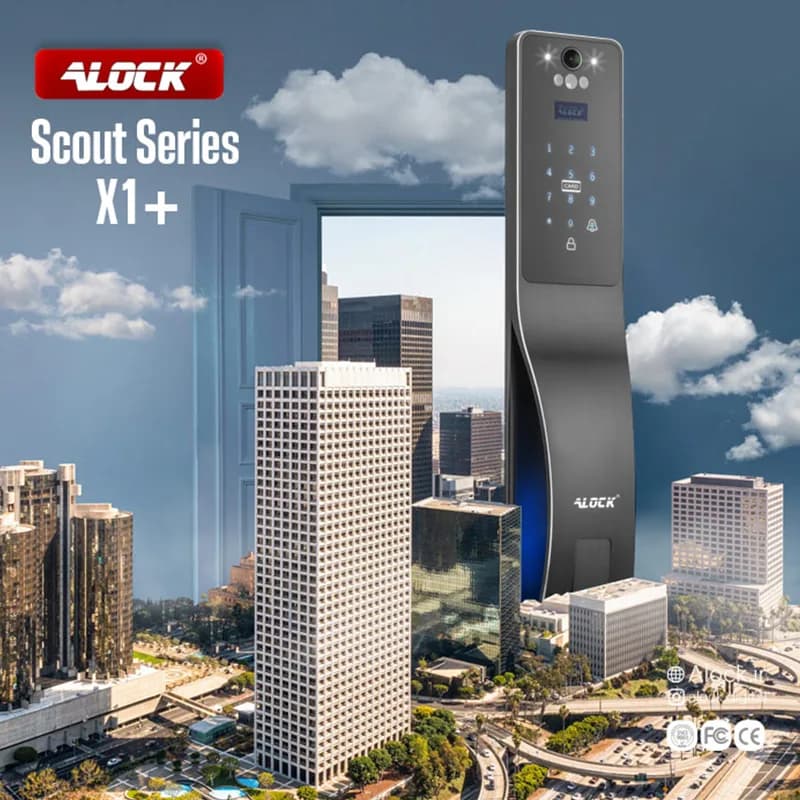 قفل اثر انگشتی دیجیتال و دستگیره تشخیص چهره ALOCK مدل Scout series (X1+) — تصویر ۳
