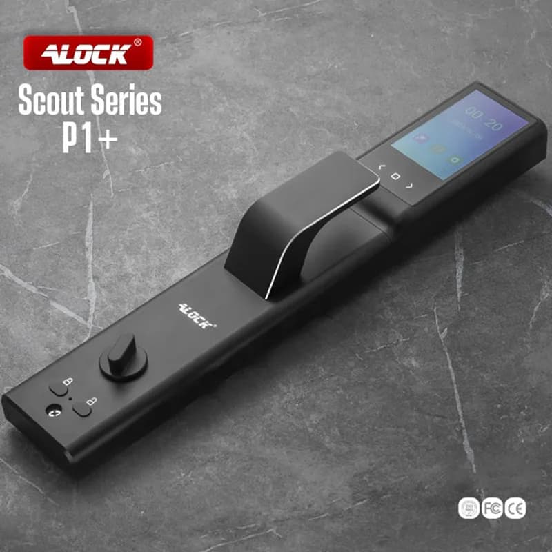 قفل اثر انگشتی دیجیتال و دستگیره تشخیص چهره ALOCK مدل Scout series (P1+) — تصویر ۳