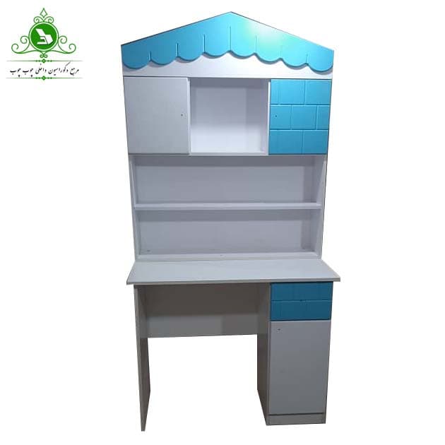 میز تحریر کتابخانه دار مدل کلبه ای — تصویر ۳