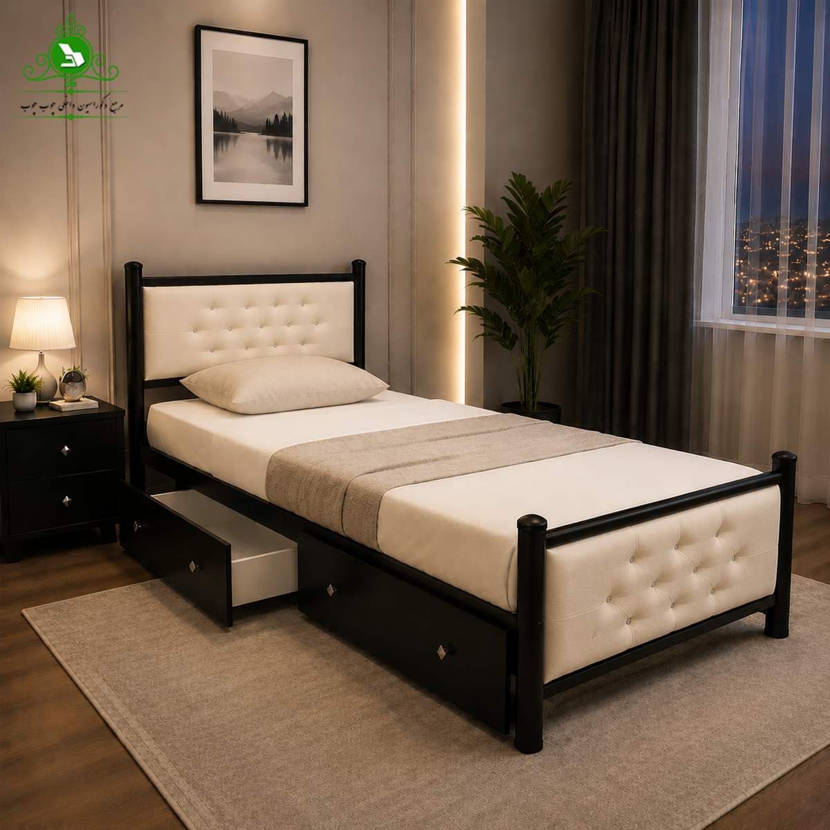 تخت خواب یک نفره مدل لمسه — تصویر ۱۱