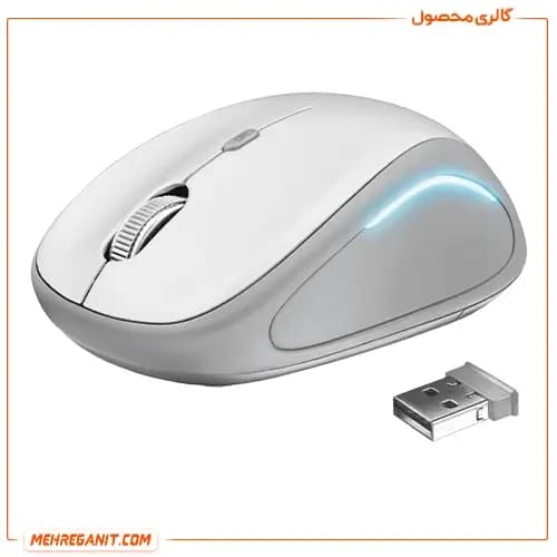 ماوس بی سیم تراست مدل Yvi FX white سفید — تصویر ۸