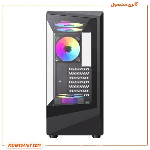 کیس گیمینگ گیم مکس مدل GameMax Vista COC مشکی — تصویر ۴