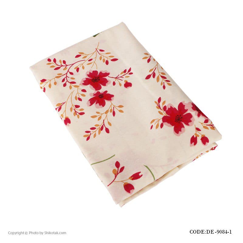 رومیزی گرد طرح گل سرخی مدل 9084-1