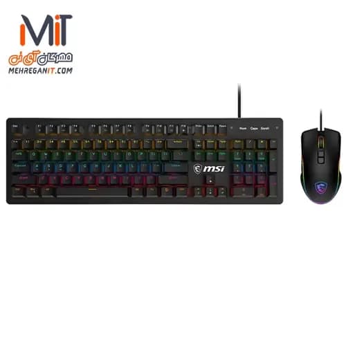 کیبورد و موس گیمینگ ام اس آی مدل FORGE GK300 COMBO