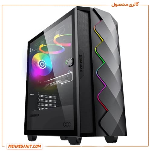 کیس کامپیوتر گیمینگ گیم مکس مدل Diamond COC Black — تصویر ۵