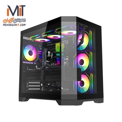 کیس گیمینگ گیم مکس مدل GameMax HYPE-A BK مشکی — تصویر ۲