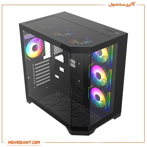 کیس گیمینگ گیم مکس مدل GameMax HYPE-A BK مشکی — تصویر ۳