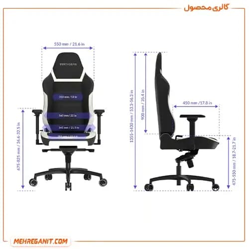 صندلی گیمینگ ورتاگیر PL6800 Midnight Blue — تصویر ۴