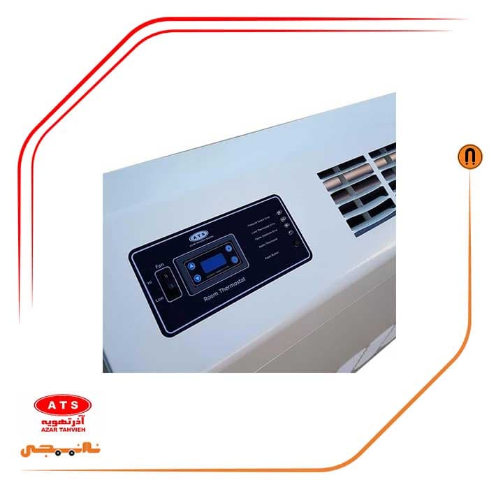 هیتر گازی فایر تیوب آذر تهویه طرح فن کوئلی مدل F919 دو ظرفیتی دو دور — تصویر ۳