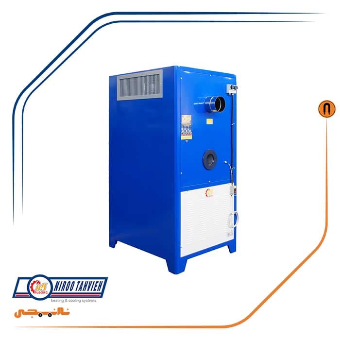کوره هوای گرم 100 هزار فن سانترفیوژ نیرو تهویه البرز مدل KHG100 (گازوئیلی)