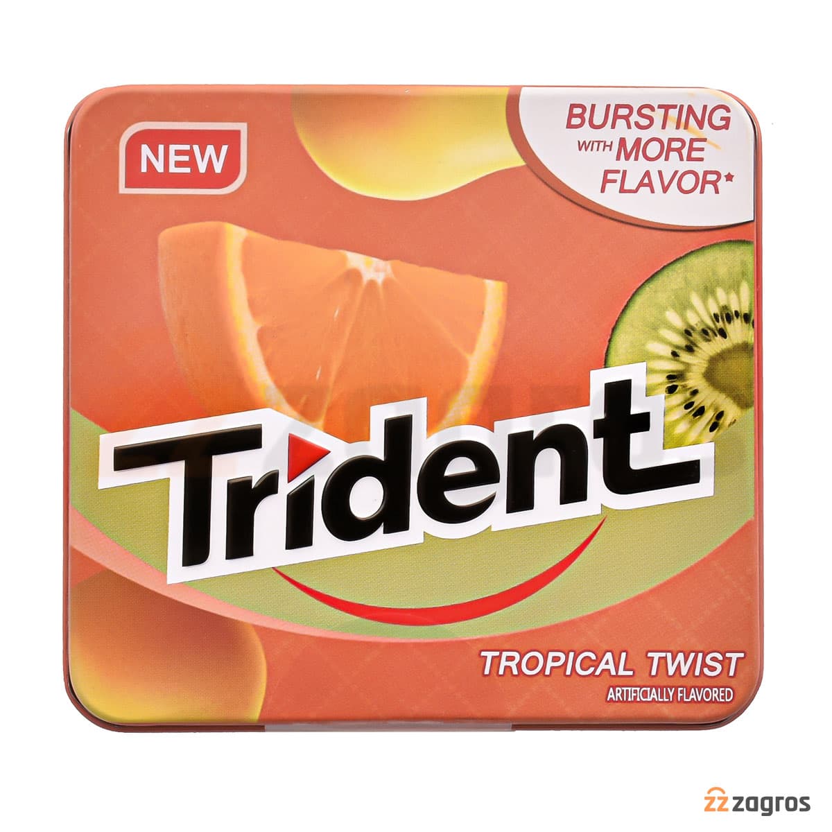 آدامس جعبه فلزی تریدنت Trident مدل Tropical — تصویر ۶