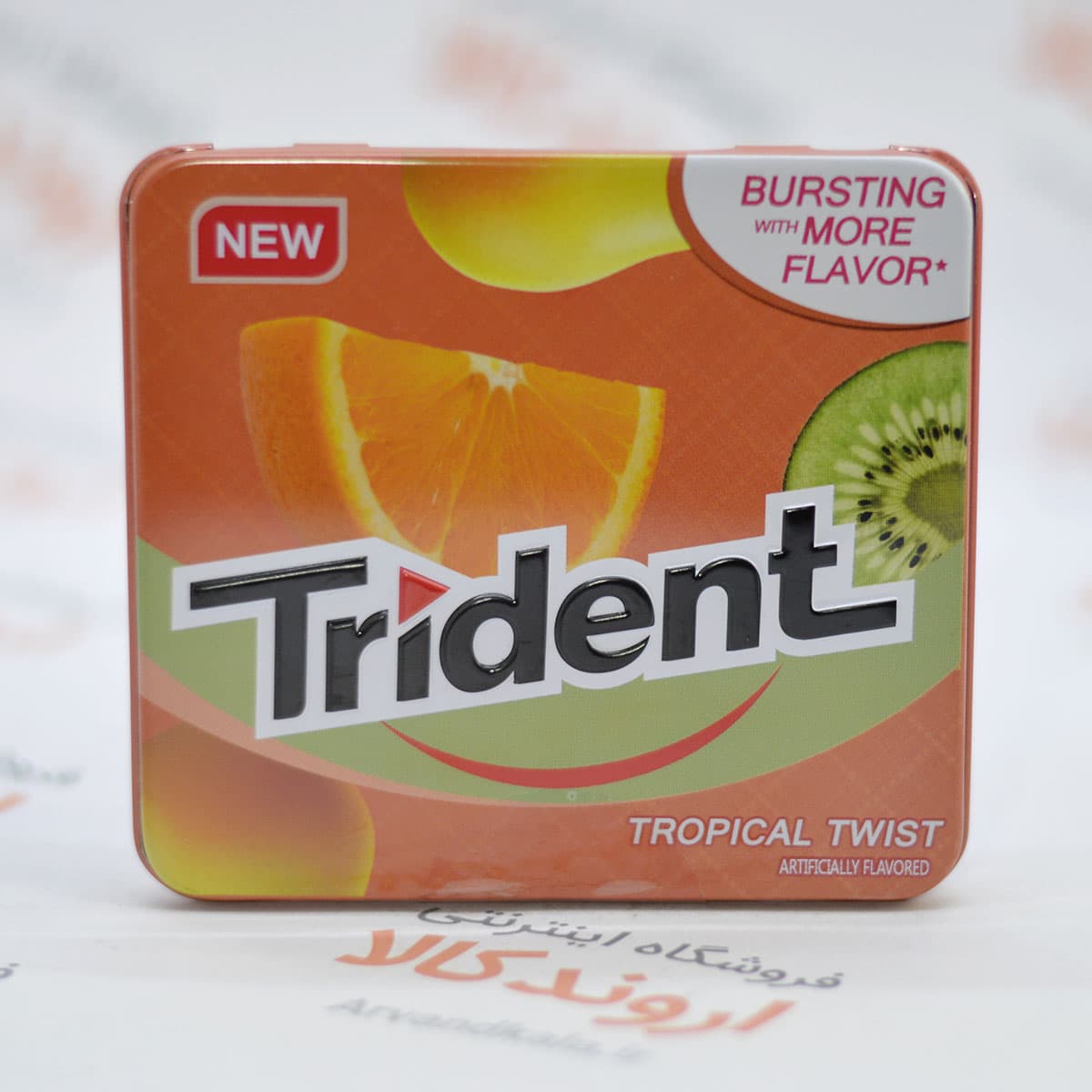 آدامس جعبه فلزی تریدنت Trident مدل Tropical