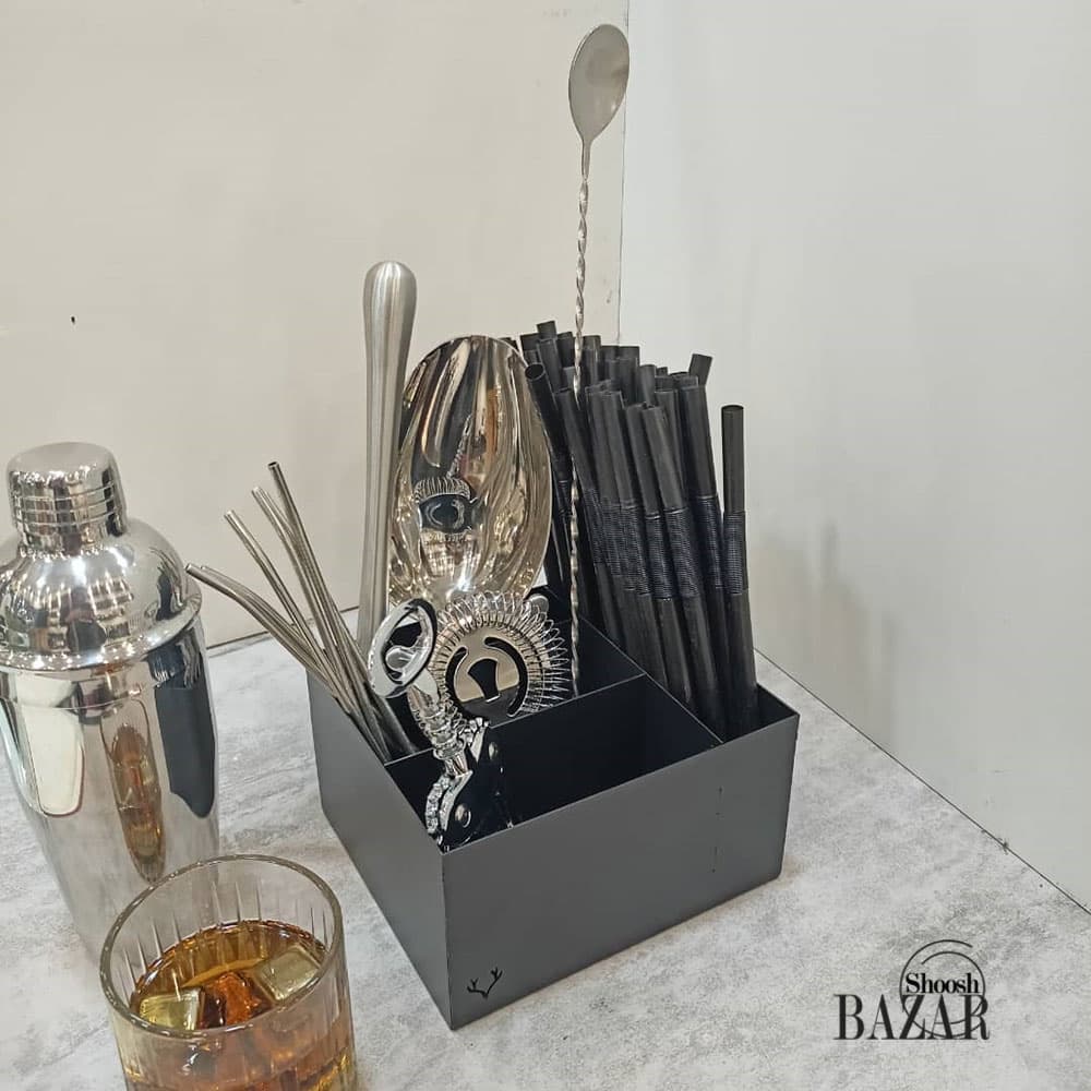 استند (کدی بار) 5 خانه مربع فلزی کافه ای — تصویر ۴