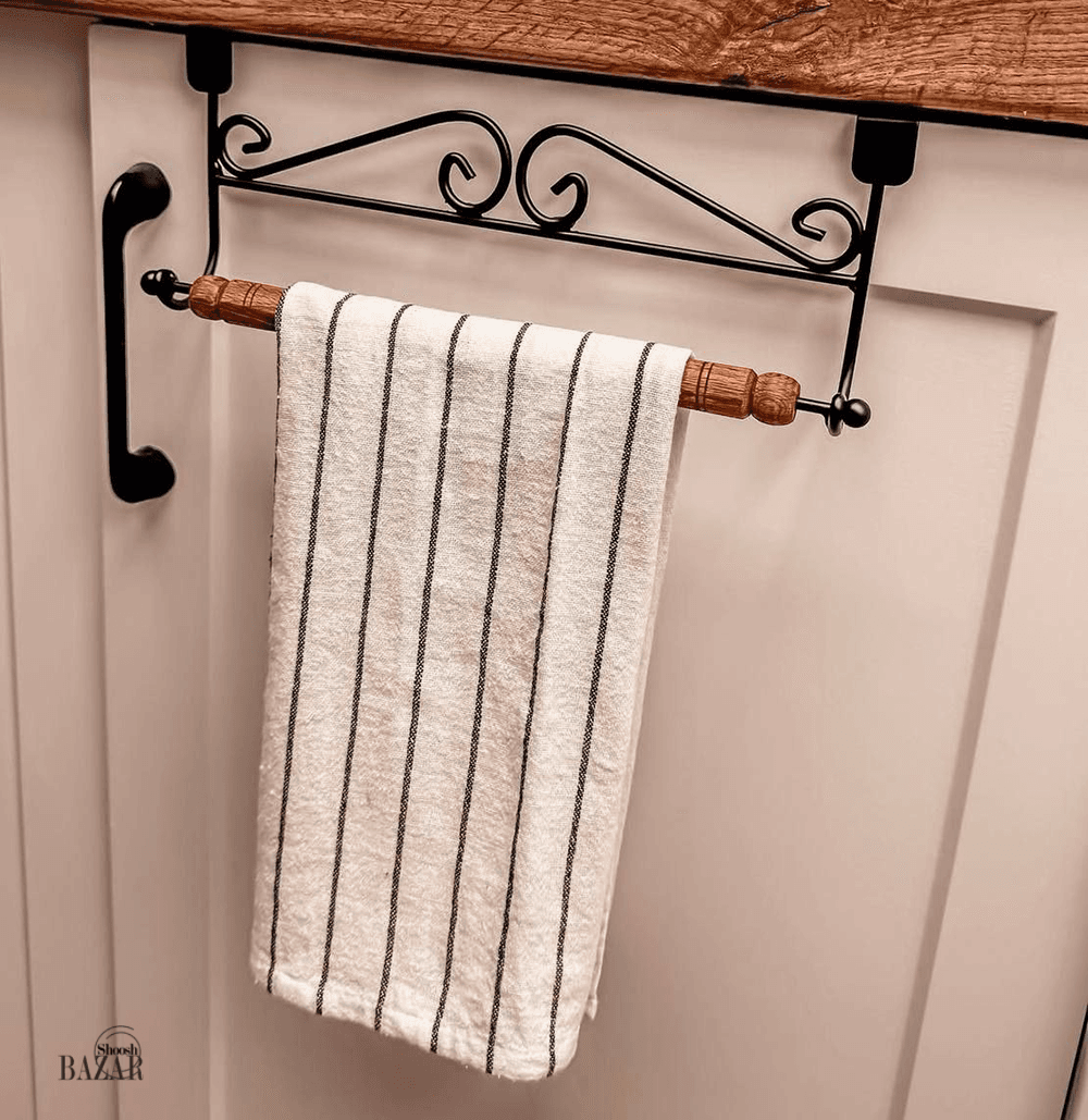 حوله آویز فلز و چوب کابینتی 1 عددی