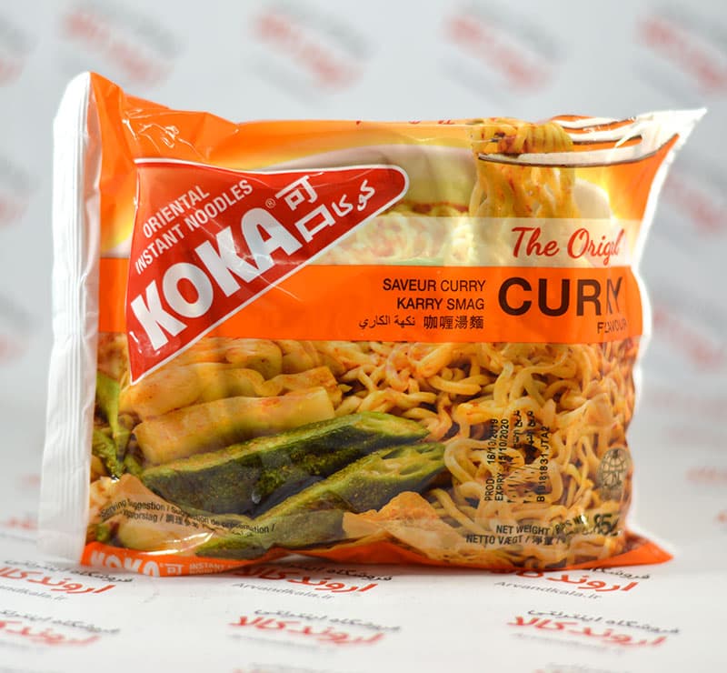 نودل نیمه آماده کوکا Koka مدل Curry