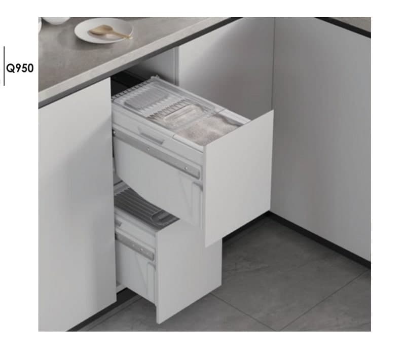 سطل ریلی جای برنج و حبوبات توکار جهت یونیت عرض 30 سانتیمتر فانتونی کد Q930