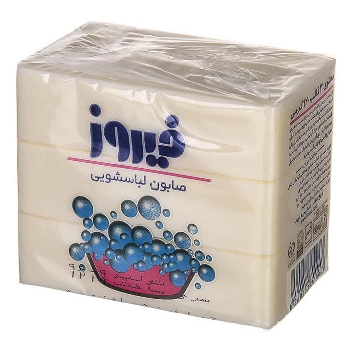 صابون رختشویی فیروز با رایحه لیمو 3 قالب 120 گرم — تصویر ۴