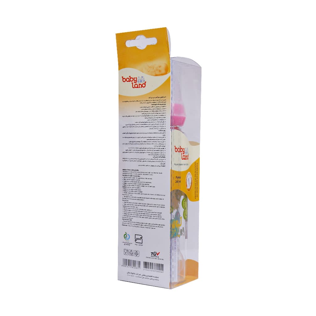 شیشه شیر پیرکس بیبی لند کد 437 مناسب 6 تا 18 ماه 240 میلی لیتر — تصویر ۵