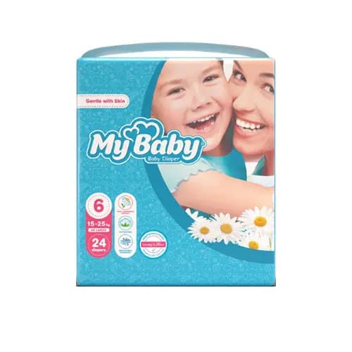 پوشک کامل کودک سایز 6 مای بیبی اکو بسته 22 عددی