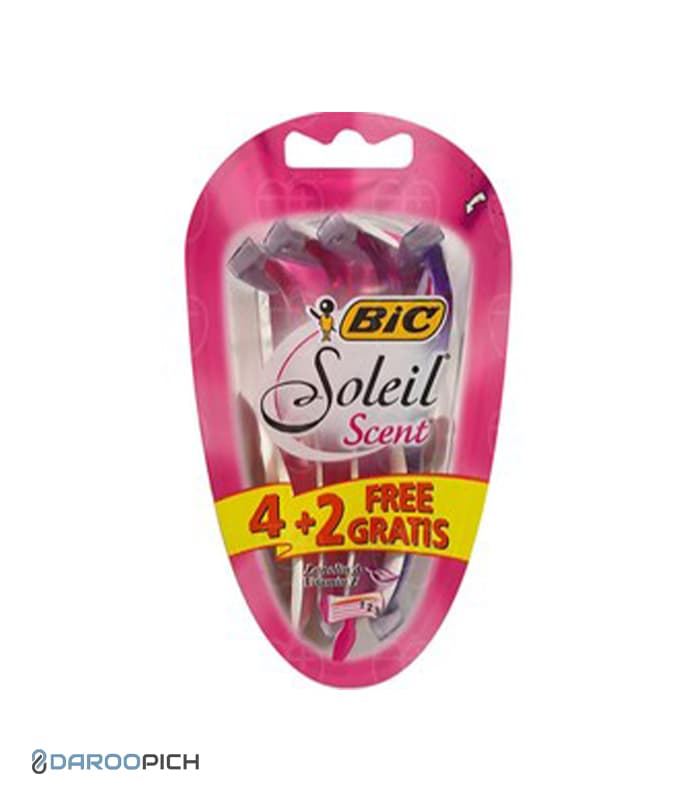 خود تراش زنانه بیک مدل Soleil Scent بسته 6 عددی