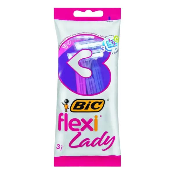 بیک سه تیغه FLEXI LADY بسته 3 عددی — تصویر ۵