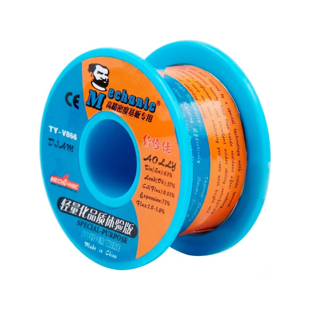 سیم لحیم 40 گرمی مکانیک مدل MECHANIC TY-V866 قطر 0.4 میلیمتر — تصویر ۱۰